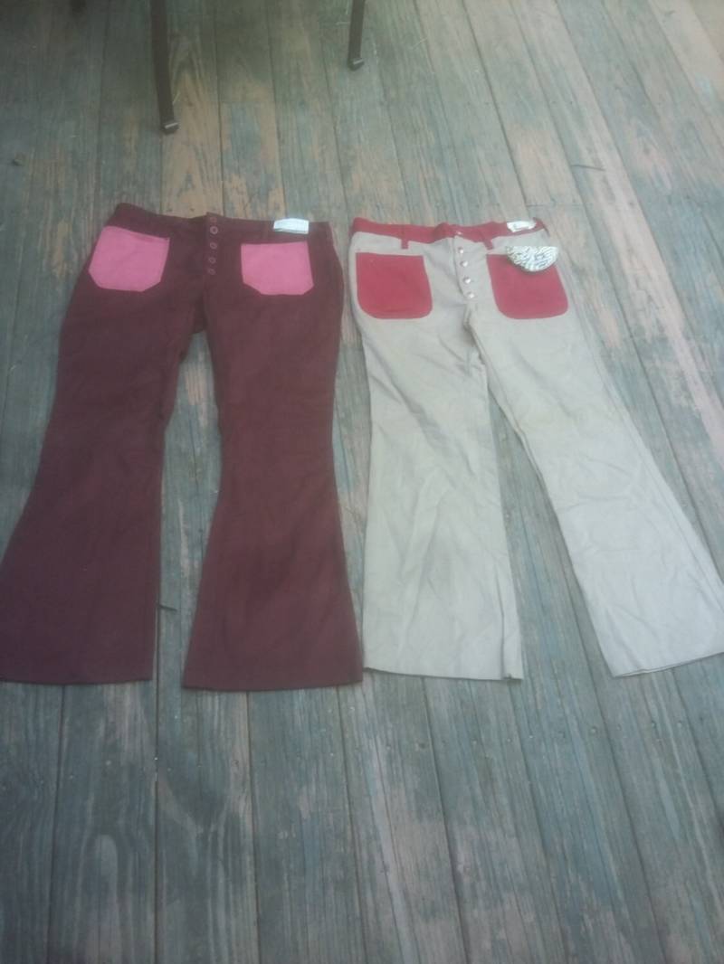 Vintage Deadstock Bellbottom 1970 Herren Jeans 2 Ton Aufnäher Taschenhose Pick 36x32 Oder 38x34 Made Usa Neu Disco Retro Sneaker T Shirt Schuh von MitchAmericanvintage