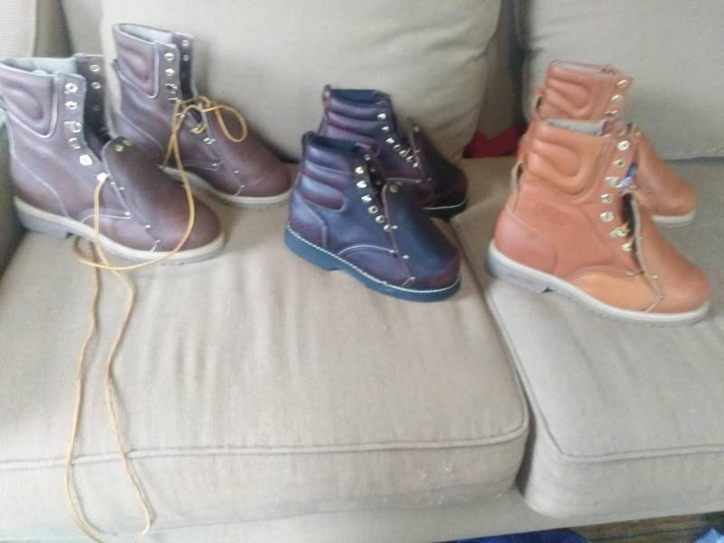 Vintage Deadstock Carolina Sicherheitsstiefel Stahlspitze Usa Leder Oberteil Herren Pick 1 Paar Neue Schuhe 1970 Genähte Sohlen Isoliert von MitchAmericanvintage