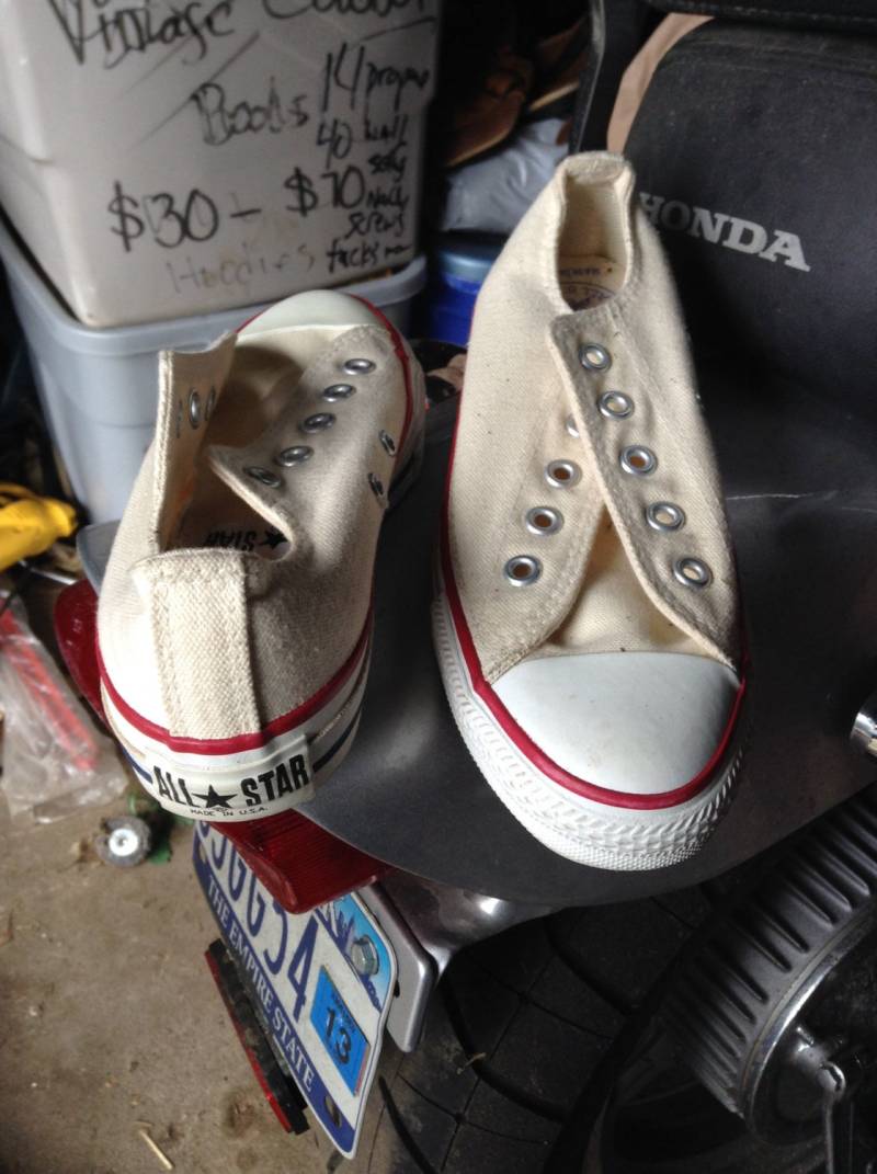 Vintage Deadstock Converse Sneaker Nos Schuh Made Usa Herren 3 Neue Alte Frauen 4.5 Canvas Low Top Wear Jeans T Shirt Hose Jacke von MitchAmericanvintage