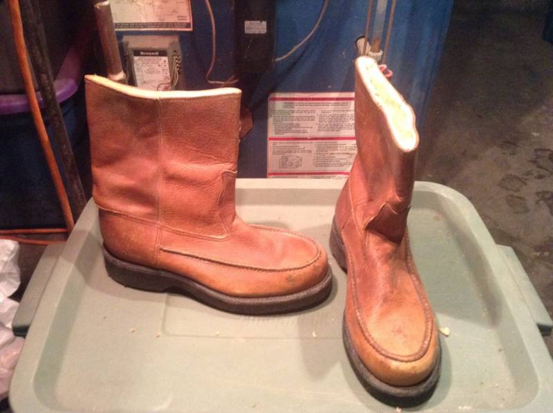 Vintage Deadstock Fell Gefüttert Peco Boots Cowboy Arbeit Made in Isa Herman Marke Wildleder Obere Neoprensohle Herren 7 D 8 D. Pick 1 Paar Neu von MitchAmericanvintage