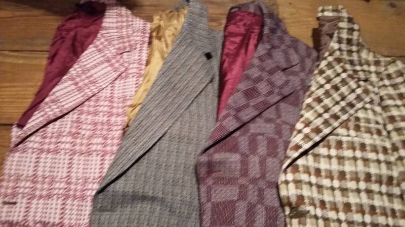 Vintage Deadstock Herren Polyester Pimp Sportjacke Disco Muster Freizeit Retro Abiball 1970 Nos Pick 1Wear Schuhhose Jeans Sneakers Shirt Mantel von MitchAmericanvintage