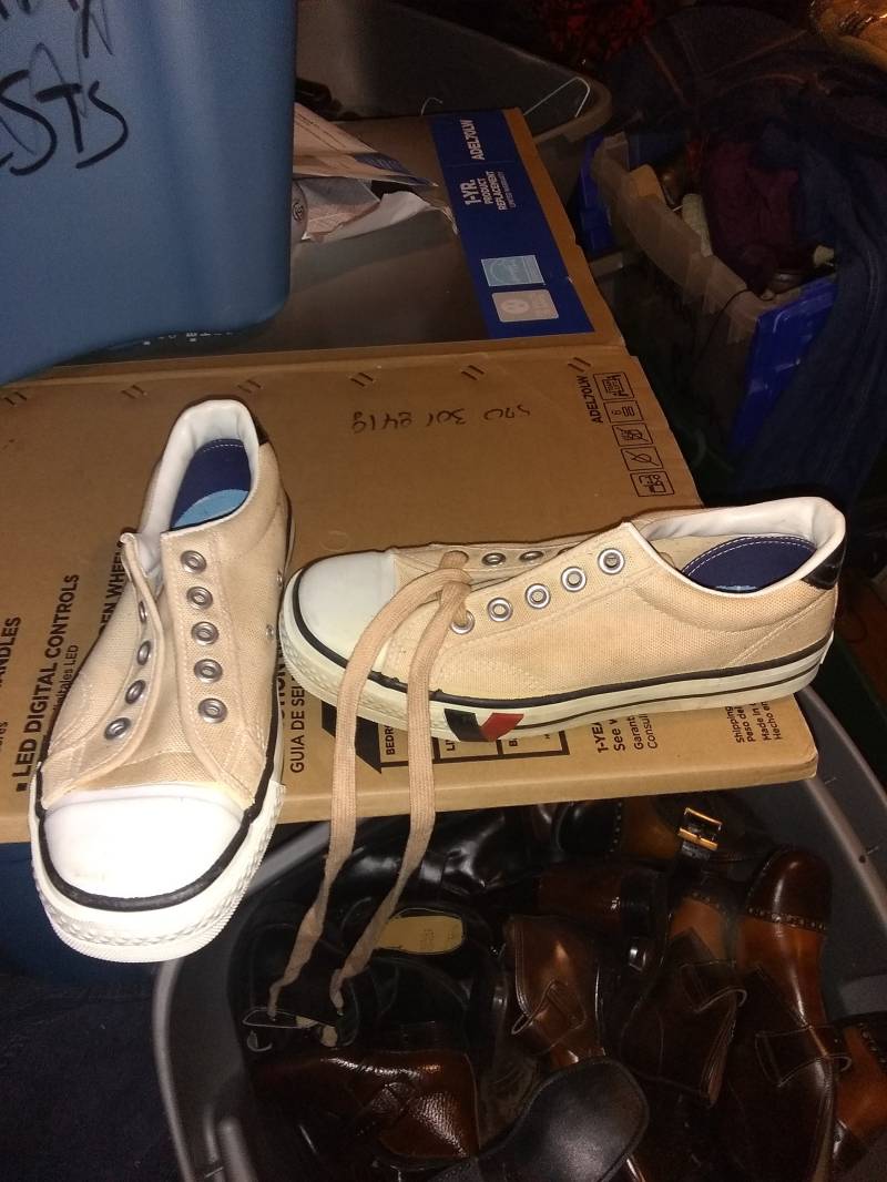 Vintage Deadstock Kohns Leinwand Sneaker 1960 Low Top Schuh Männer 3 4 5 6 7 Neue Alte Basketball Retro Nicht Converse Tragen T Shirt Jeans Hose von MitchAmericanvintage