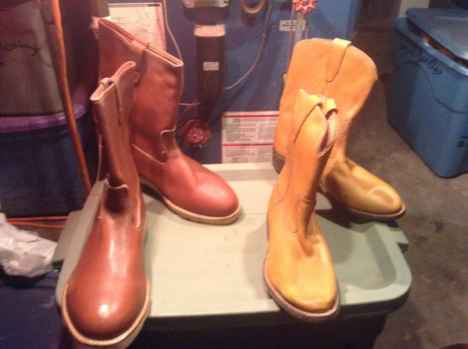 Vintage Deadstock Peco Stiefel Cowboy Arbeit Made in Usa Leder Ober Herren 9D 12 Ee Pick 1 Paar Neu von MitchAmericanvintage