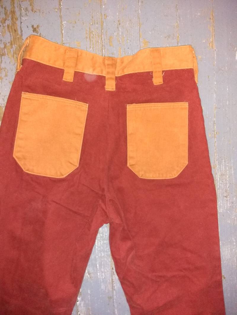 Vintage Deadstock Wrangler Nos Bellbottom 2 Ton Aufnäher Tasche Jean Herren Baumwolle Hochhaus Pant Neu 30x34 1970 Tragen Sneaker T Shirt Schuhjacke von MitchAmericanvintage