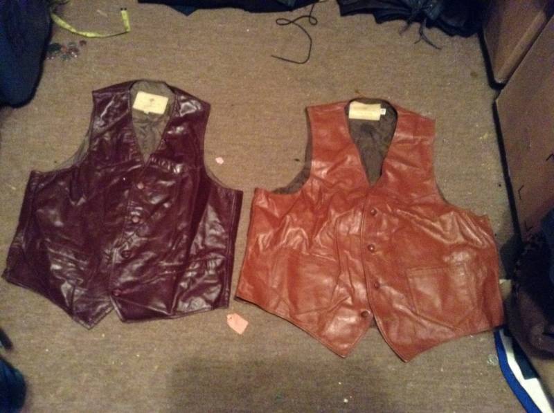 Vintage Herren Motorrad Weste Leder 1970's New Old Made Usa Not Jacket Or Coat Pick 1 Size 36 38 40 44 46 48 50 von MitchAmericanvintage