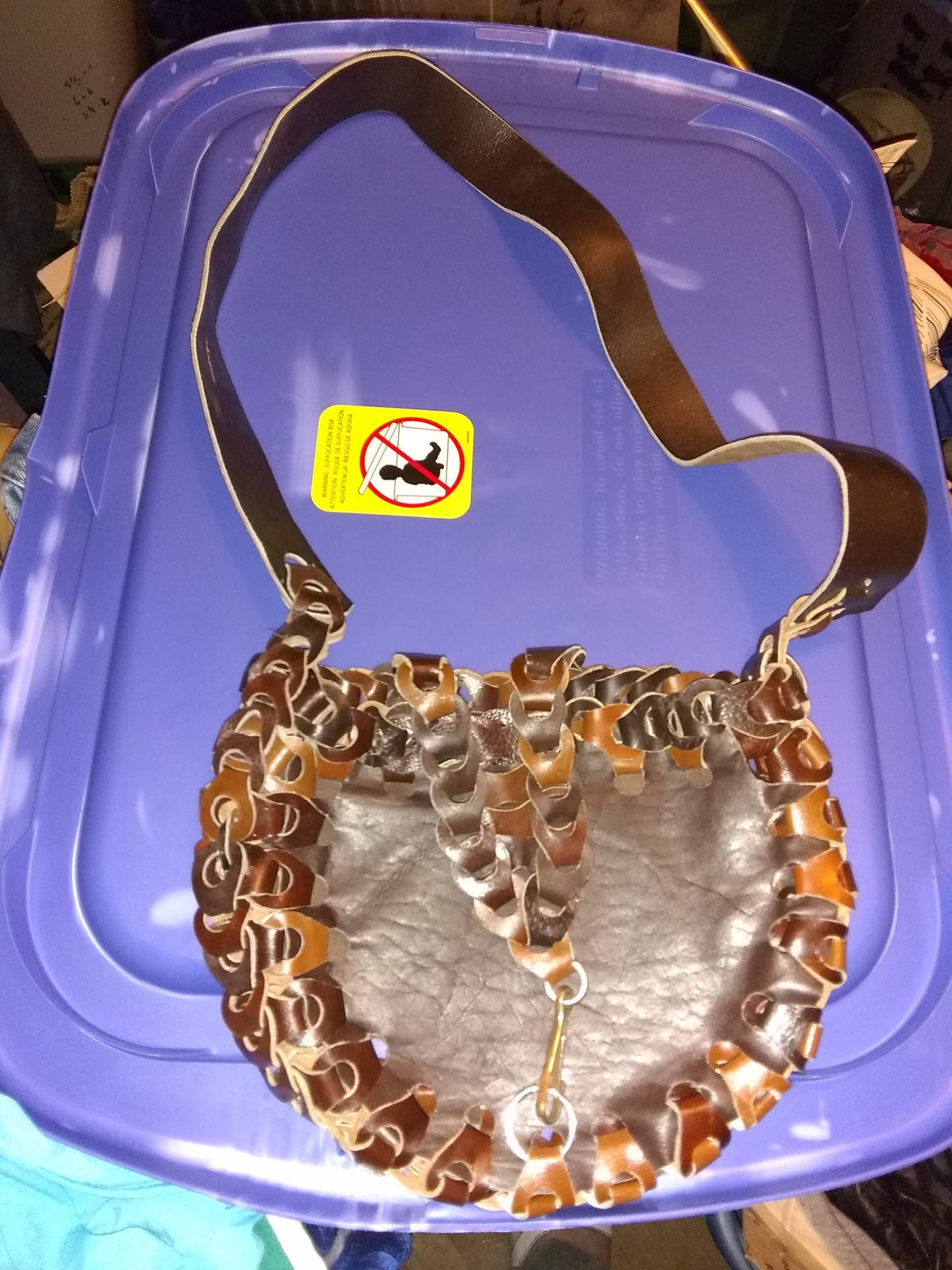 Vintage Leder Handarbeit.geldbörse Deadstock 1970Er Jahre Hippy Damen Biker Motorrad Stil Neu Alt Retro von MitchAmericanvintage