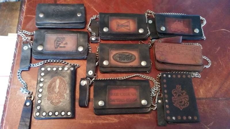 Vintage Leder Harley Davidson Geldbörsen Deadstock 1970Er Jahre Tasche Hergestellt Usa Männer Kette Pick 1 Fahrrad Motorrad Turnschuhe Schuhe Jeans von MitchAmericanvintage