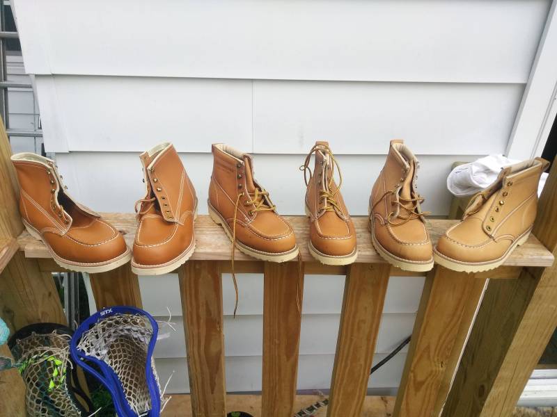 Weinbrenner Deadstock Herren Stiefel Vintage Leder Made Usa Schuhe 1 Paar 7 8.5 9 Usa von MitchAmericanvintage