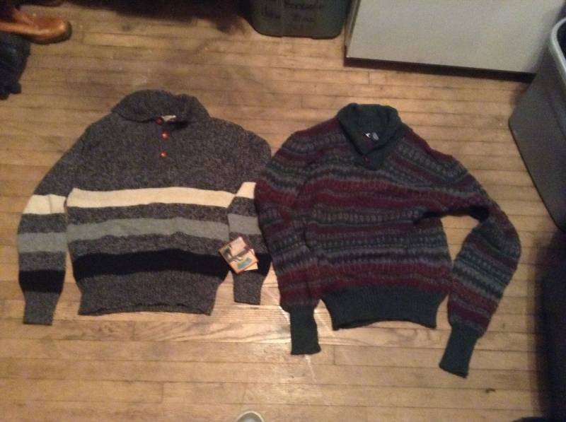 Woolrich & London Fog Deadstock Vintage Herren Pullover Groß Oder X Wolle Henley Vintage Pick 1 von MitchAmericanvintage