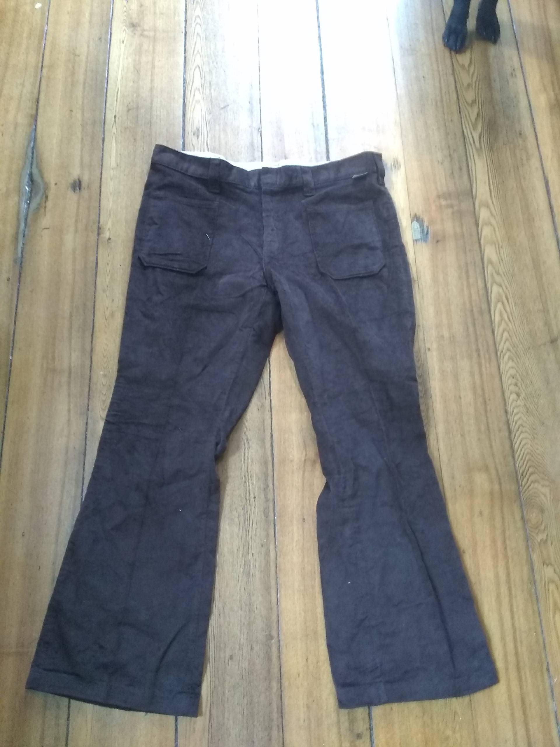 Wrangler Deadstock Vintage Patch Tasche Jeans Samt Baumwolle Made Usa 38x30 Pant High Rise Wear T Shirt Sneaker Schuh Stiefel Mantel von MitchAmericanvintage