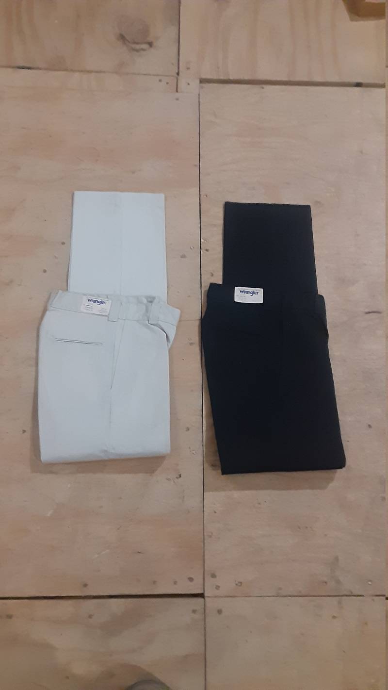 Wrangler Twill Permanentbügelarbeit Vintagedeadstock Männer High-Rise Kleid Hose Union Made Usa Gerades Beinjeans 1980S New Nos Slacks von MitchAmericanvintage