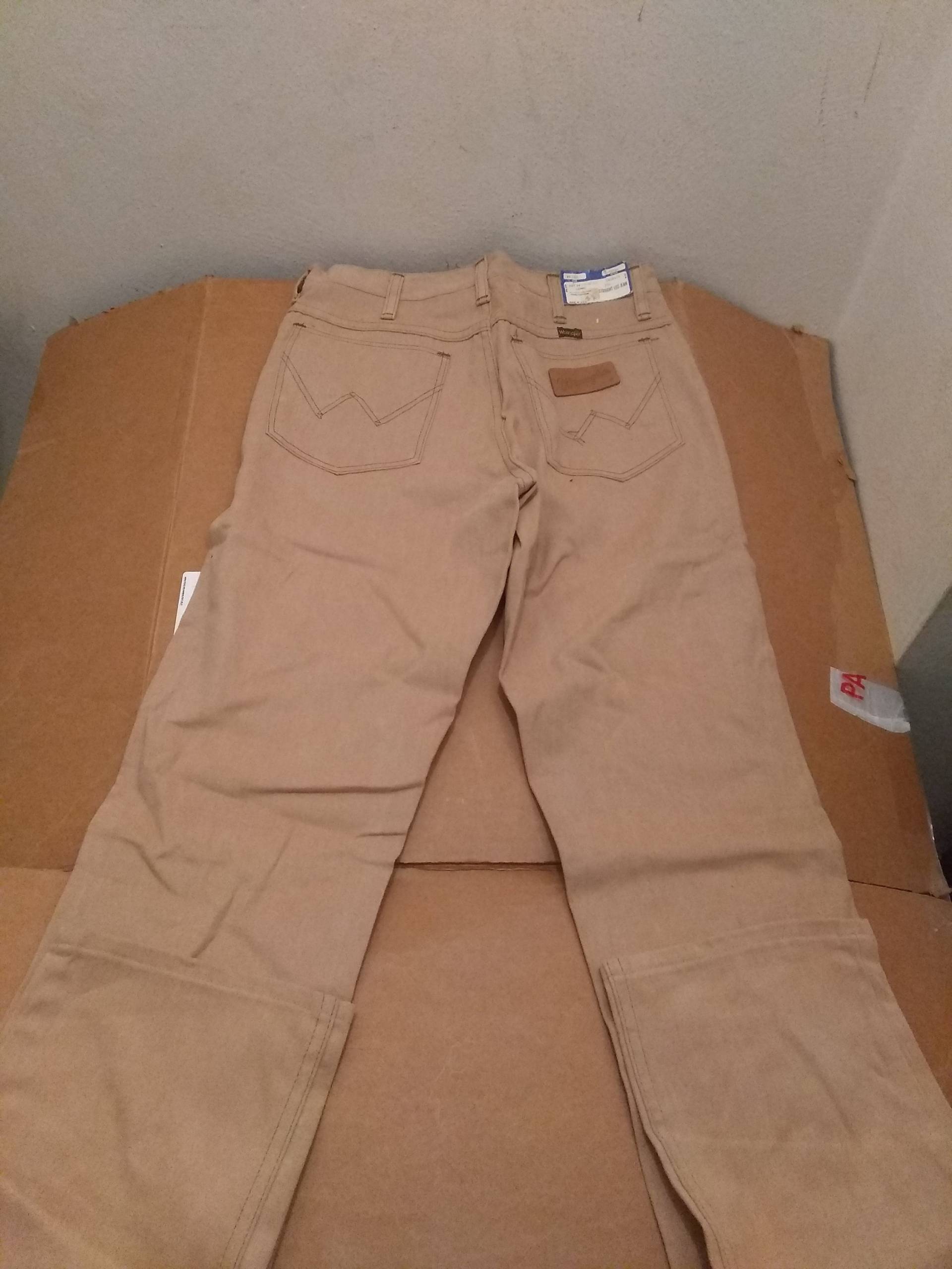 Wrangler Vintage Brush Denim 1970 Baumwolle Gerade Bein Jeans Deadstock Made Usa Neue Hose Hi Rise Herren Pick 1 Wear Sneaker T Shirt Schuhschuh von MitchAmericanvintage