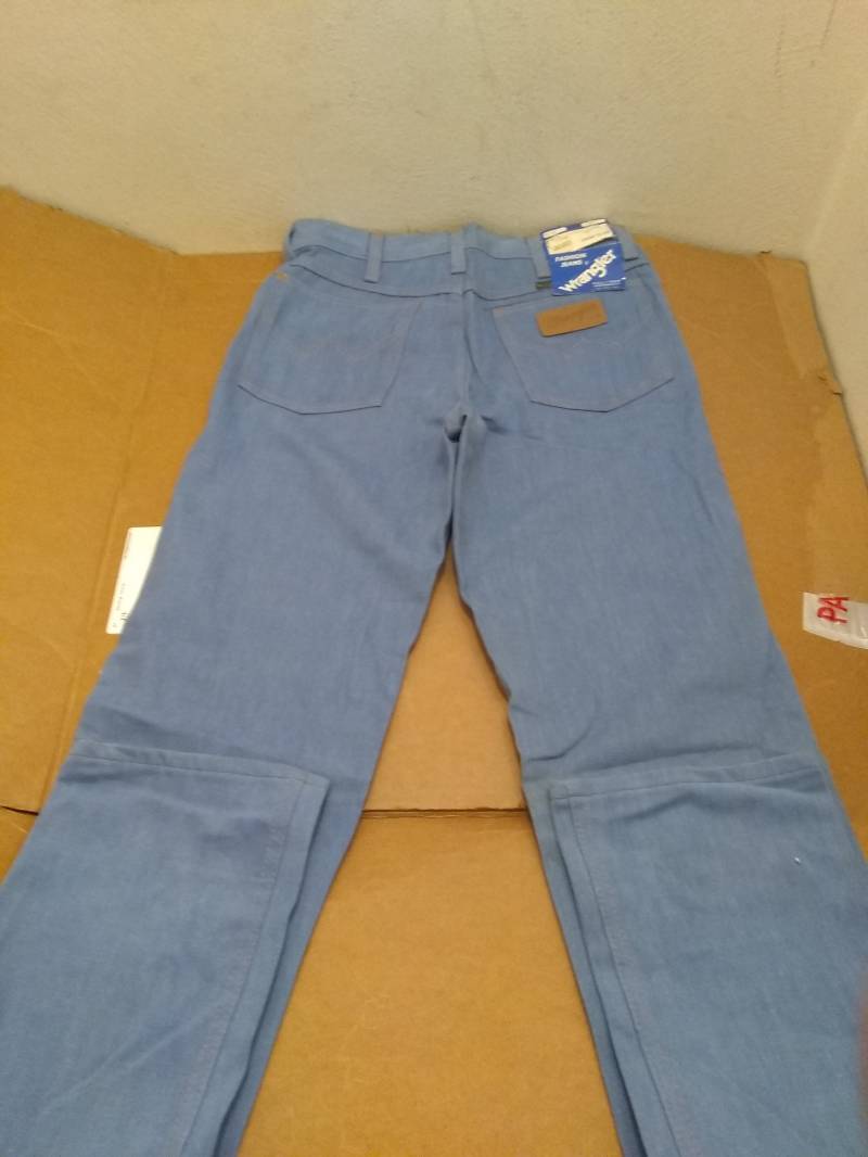 Wrangler Vintage Brush Denim 1970 Baumwolle Straight Leg Jean Deadstock Mad Usa New Pant Hi Rise Men 29x36 Wear Sneaker T Shirt Schuhstiefel von MitchAmericanvintage