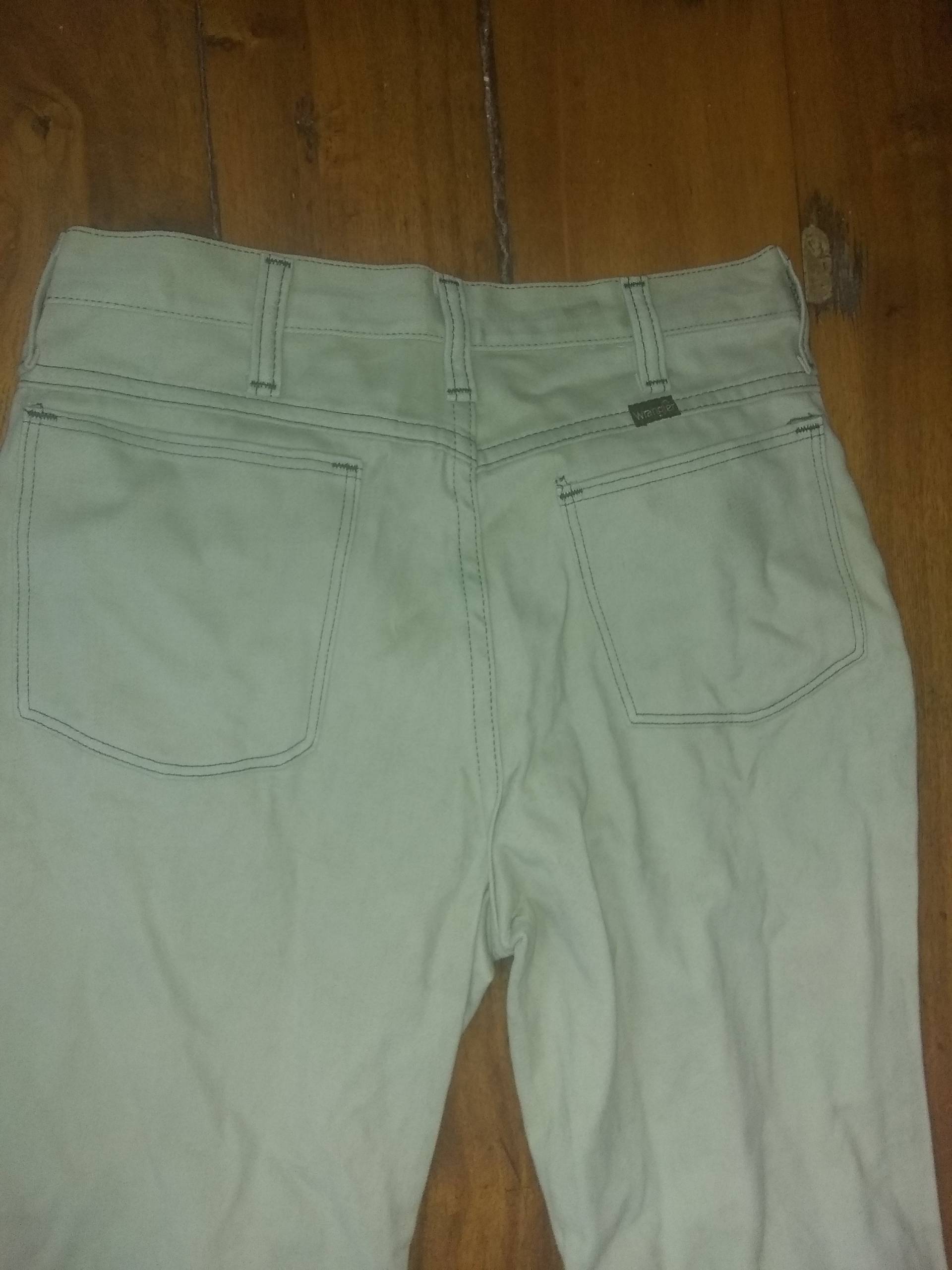 Wrangler Vintage Deadstock Bürste Baumwolle Bellbottom Jeans Hallo Rise Männer 1970 Neue Usa 30x30 30x33Wear Sneaker Schuh T-Shirt von MitchAmericanvintage