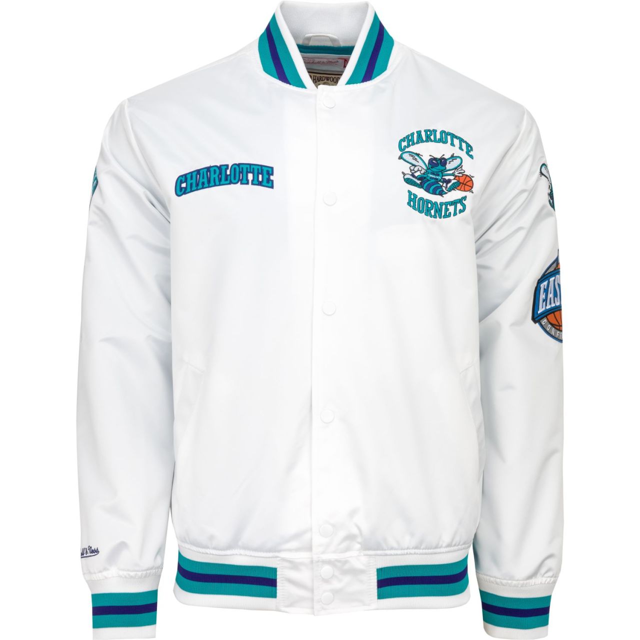 City Collection Lightweight Satin Jacke - Charlotte Hornets von Mitchell & Ness