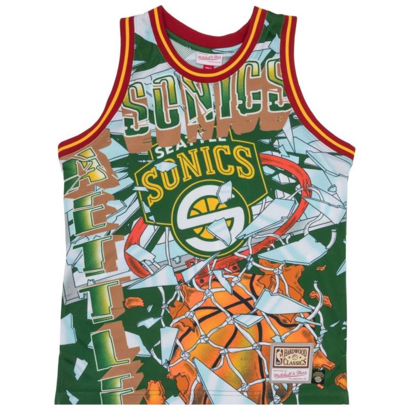 M&N Big Face 6.0 Fashion Tank Top Jersey Seattle SuperSonics von Mitchell & Ness