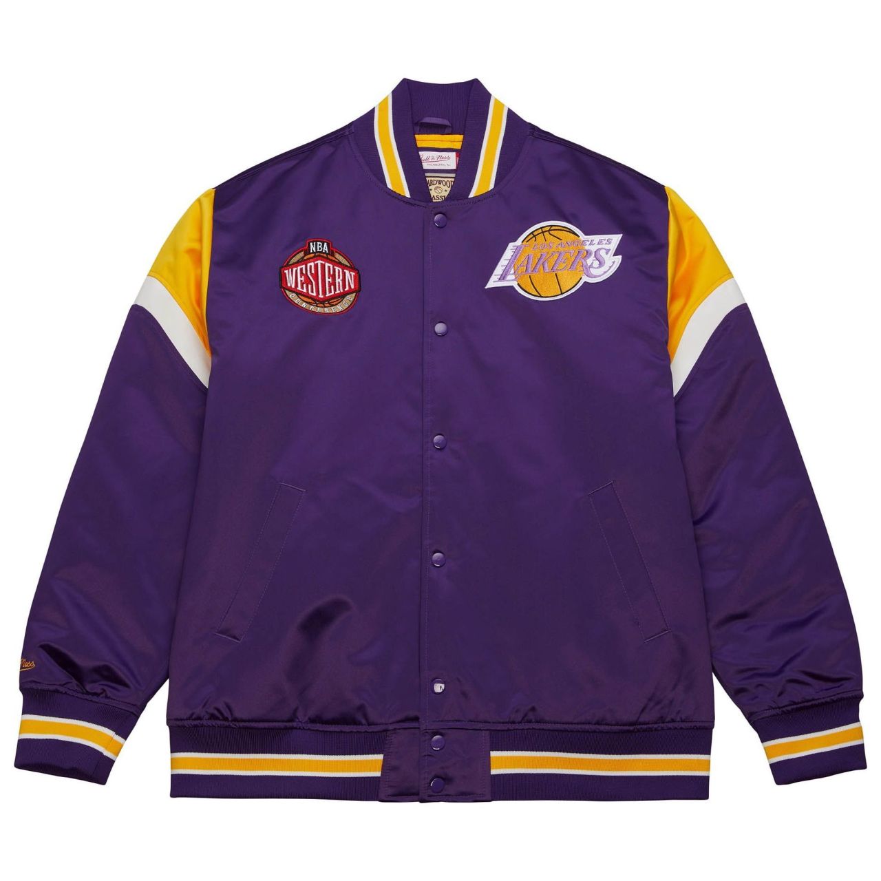 M&N Heavyweight Satin Jacke NBA Los Angeles Lakers von Mitchell & Ness