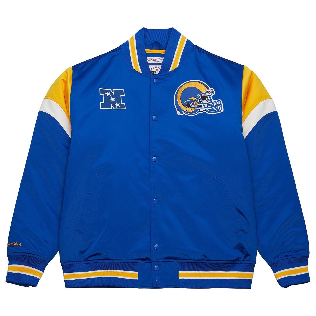 M&N Heavyweight Satin Jacke NFL Los Angeles Rams von Mitchell & Ness