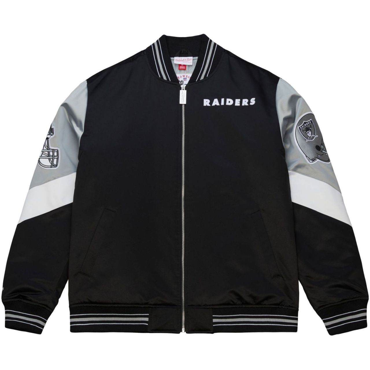M&N Heavyweight Satin Jacke NFL Oakland Raiders von Mitchell & Ness