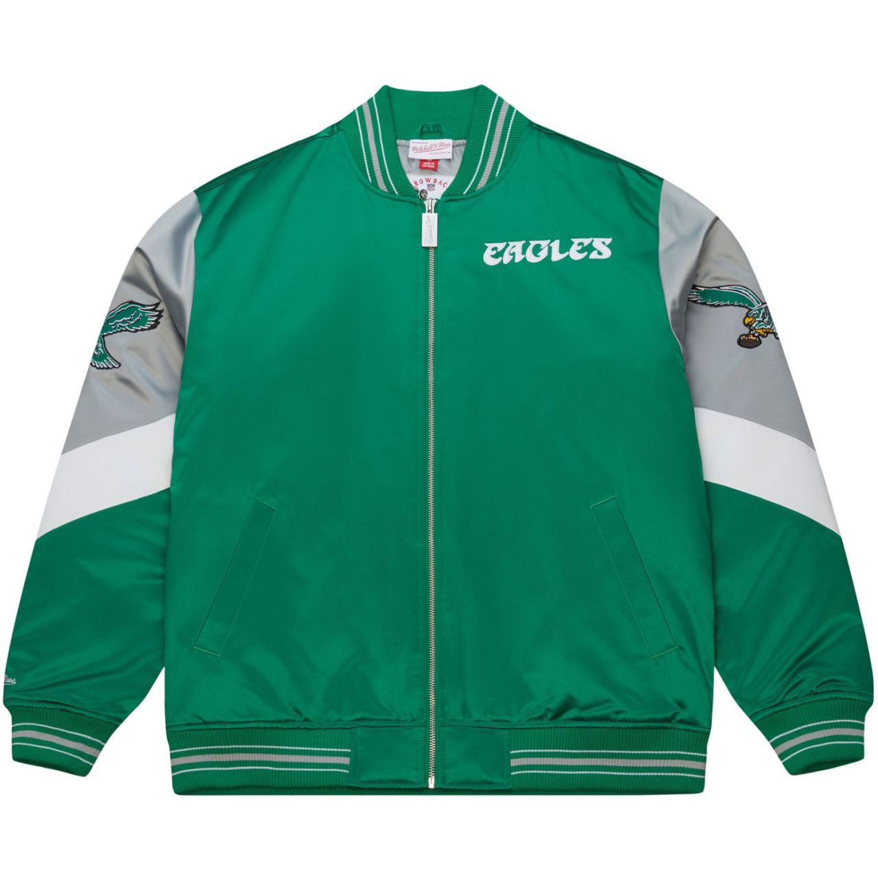 M&N Heavyweight Satin Jacke NFL Philadelphia Eagles von Mitchell & Ness
