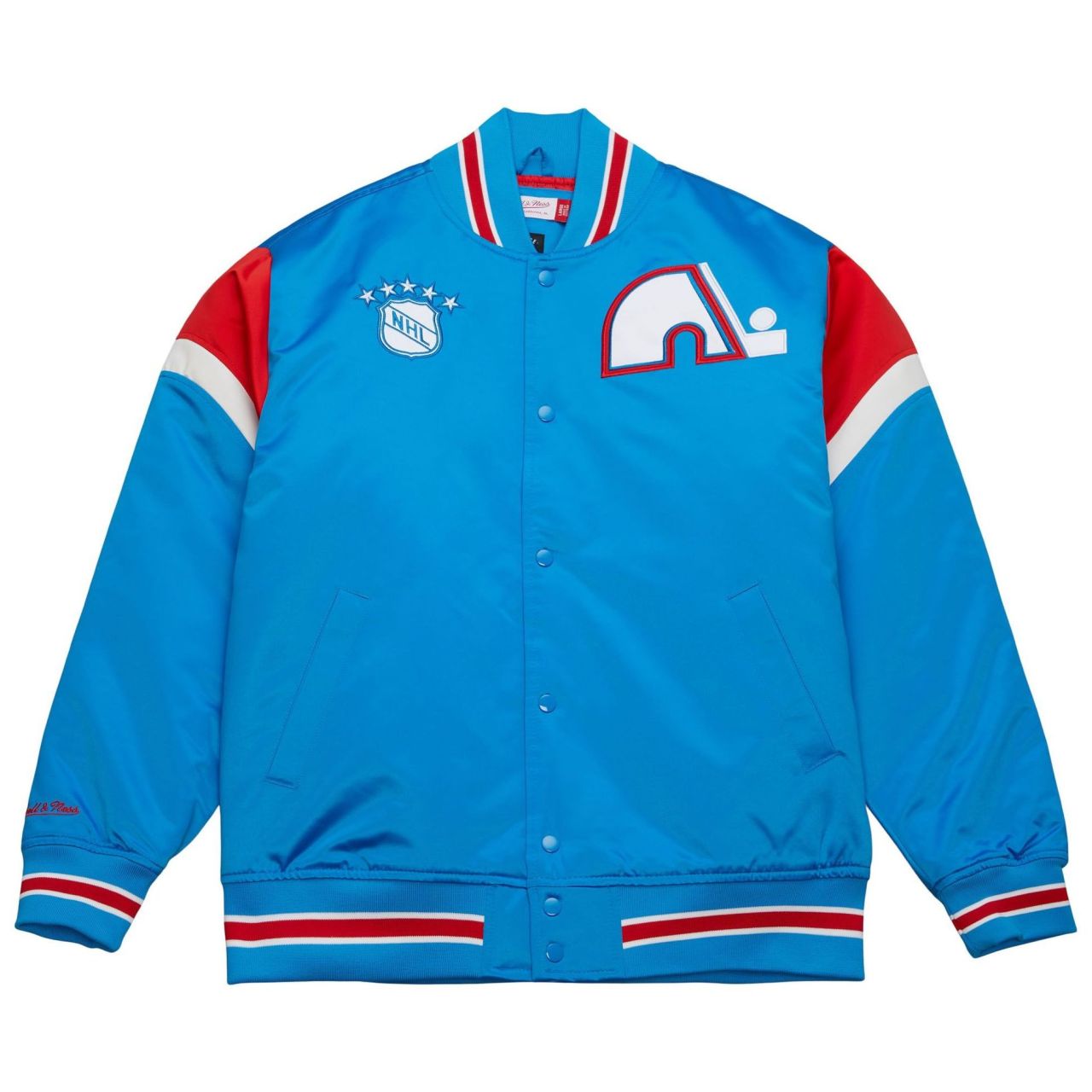 M&N Heavyweight Satin Jacke NHL Quebec Nordiques von Mitchell & Ness