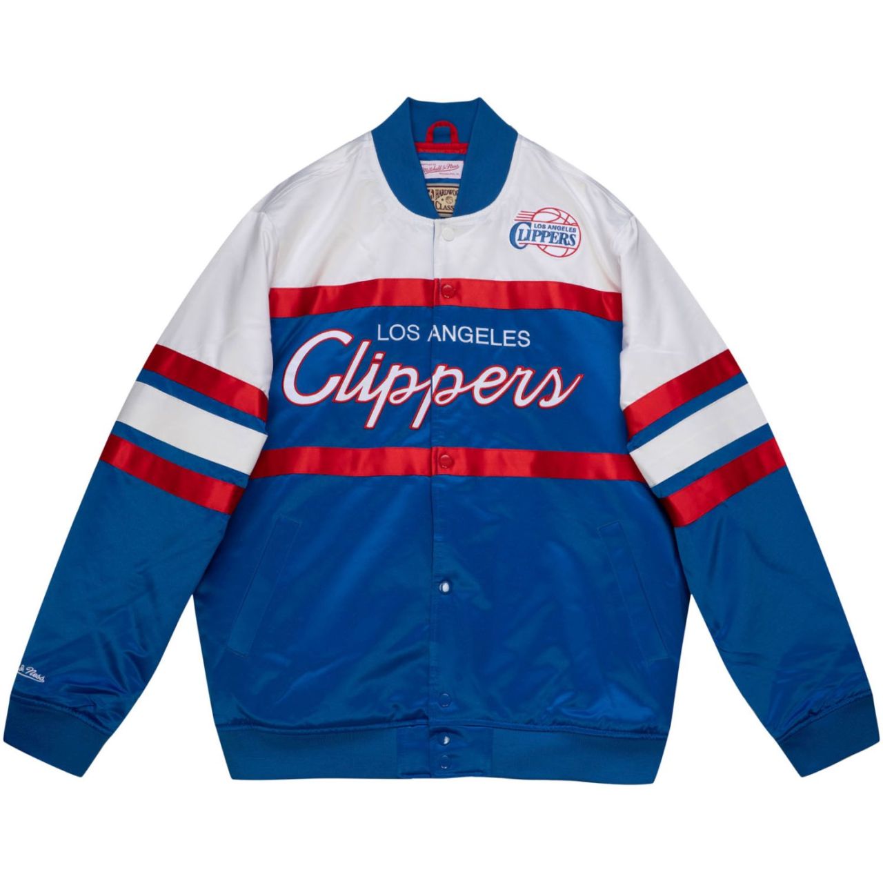 M&N Heavyweight Satin Jacke - SCRIPT Los Angeles Clippers von Mitchell & Ness