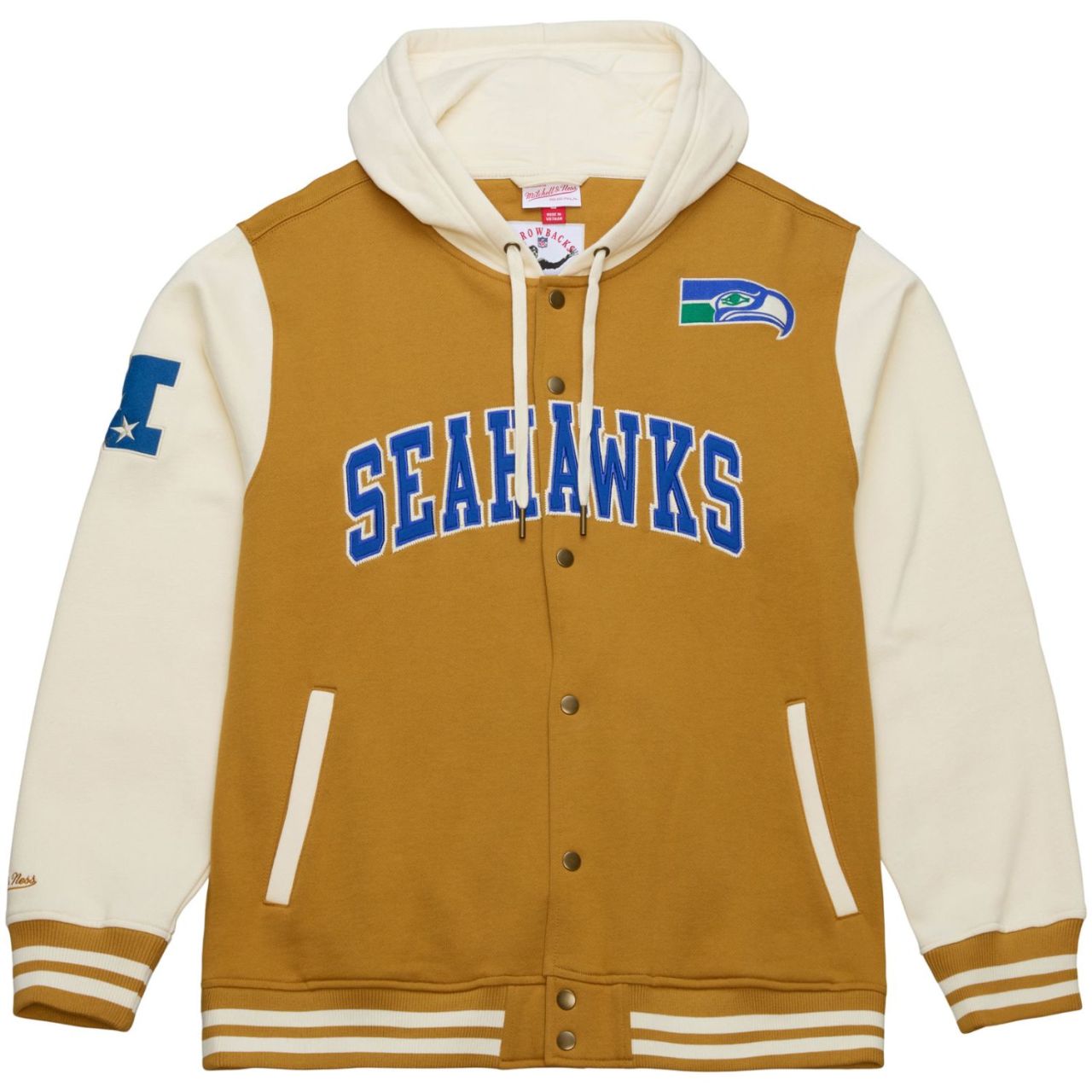 M&N Midweight Hooded Fleece Jacke - Seattle Seahawks von Mitchell & Ness