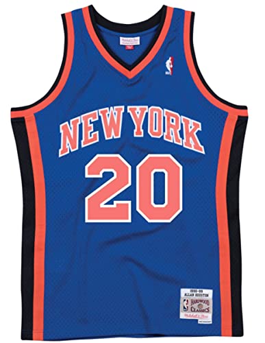 Mitchell & Ness Allan Houston #20 New York Knicks 1998-99 Swingman NBA Trikot Blau von Mitchell & Ness