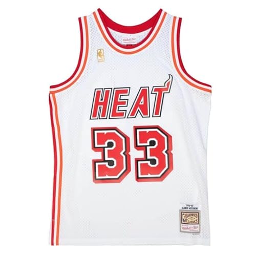 Mitchell & Ness Alonzo Mourning #33 Miami Heat 1996-97 Swingman NBA Trikot Weiß von Mitchell & Ness