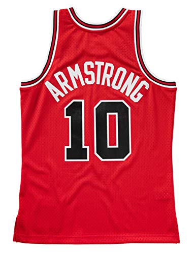 Mitchell & Ness B.J. Armstrong #10 Chicago Bulls 1990-91 Swingman NBA Trikot Rot von Mitchell & Ness