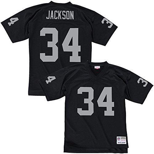 Mitchell & Ness BO Jackson Los Angeles Raiders Throwback NFL Trikot Schwarz XL von Mitchell & Ness