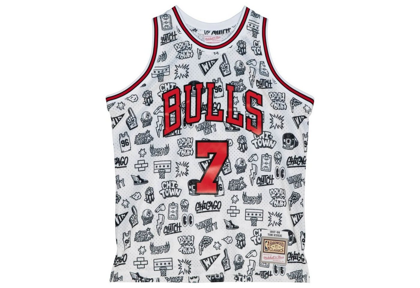 Mitchell & Ness Basketballtrikot DOODLE Swingman Jersey Chicago Bulls von Mitchell & Ness