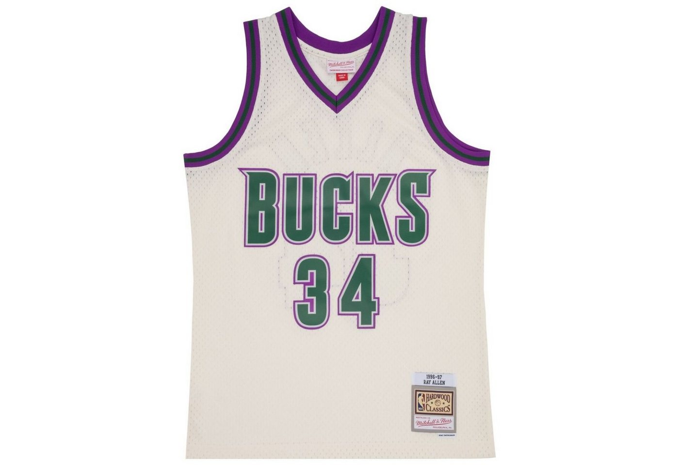 Mitchell & Ness Basketballtrikot Swingman Jersey Milwaukee Bucks OFFWHITE Ray Allen von Mitchell & Ness