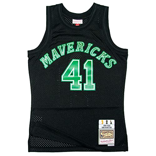 Mitchell & Ness Black Team Color Swingman Jersey - Dirk Nowitzki - Dallas Mavericks 1998-2019, XXL von Mitchell & Ness