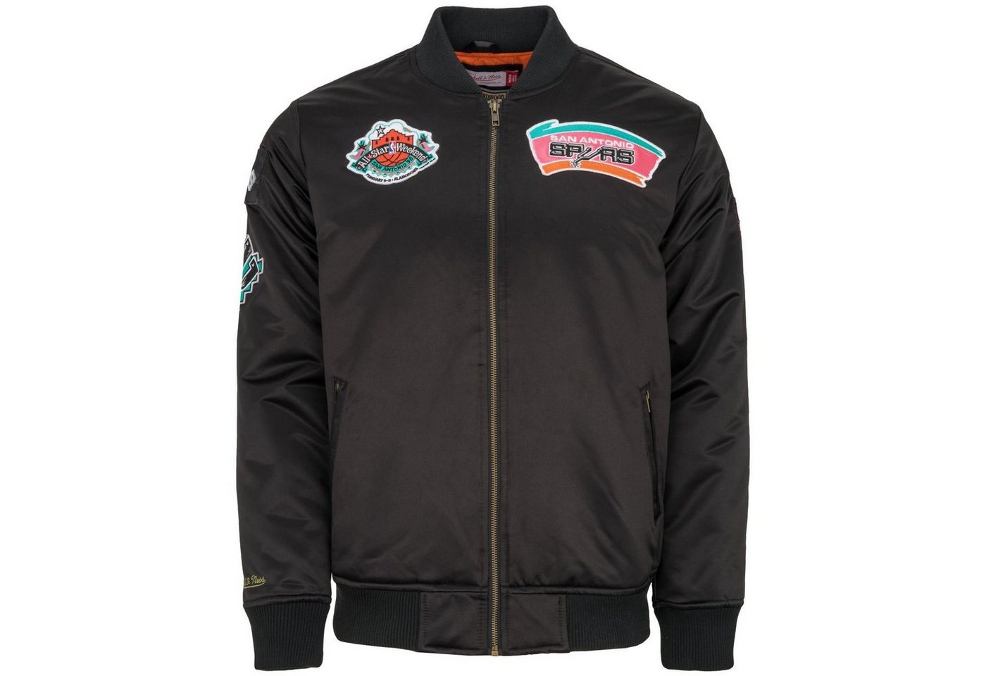 Mitchell & Ness Bomberjacke Satin FLIGHT San Antonio Spurs von Mitchell & Ness