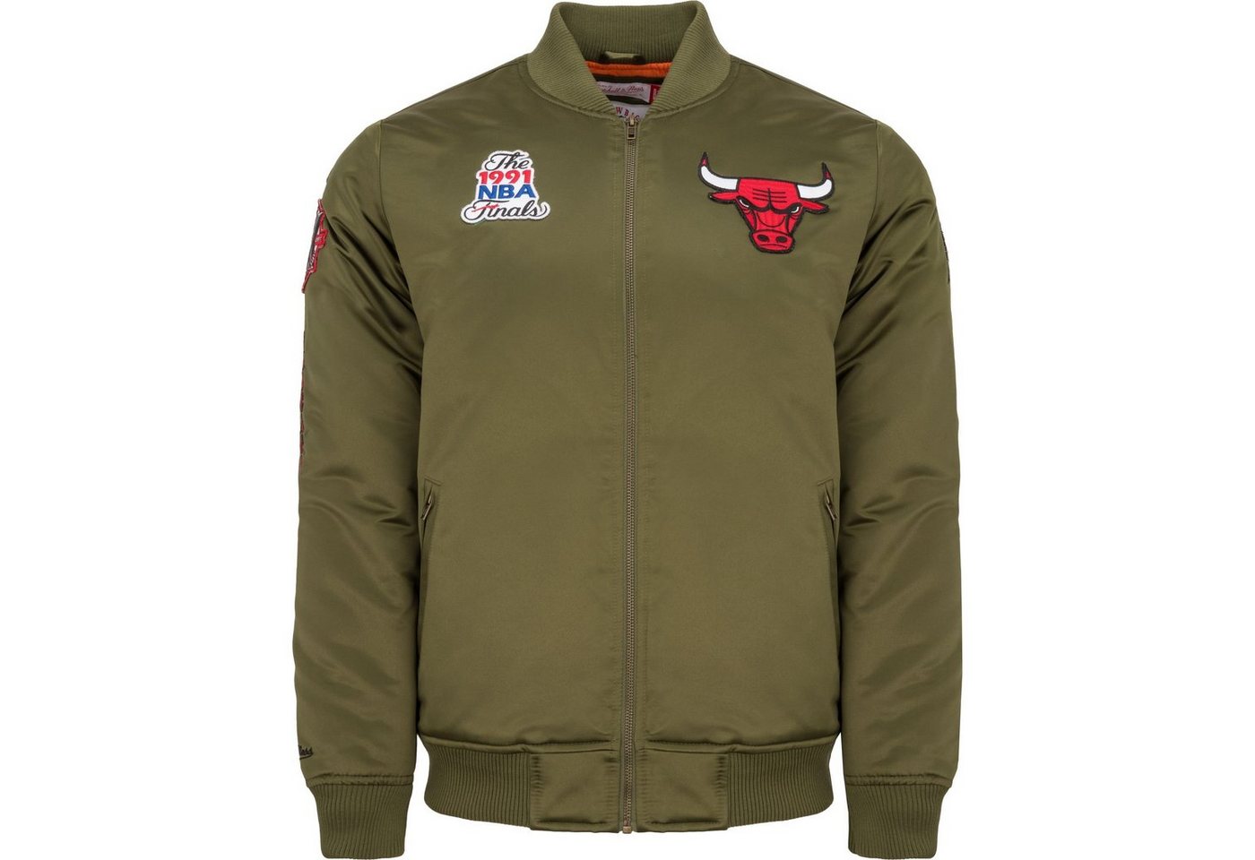 Mitchell & Ness Bomberjacke Satin PATCHES Chicago Bulls von Mitchell & Ness