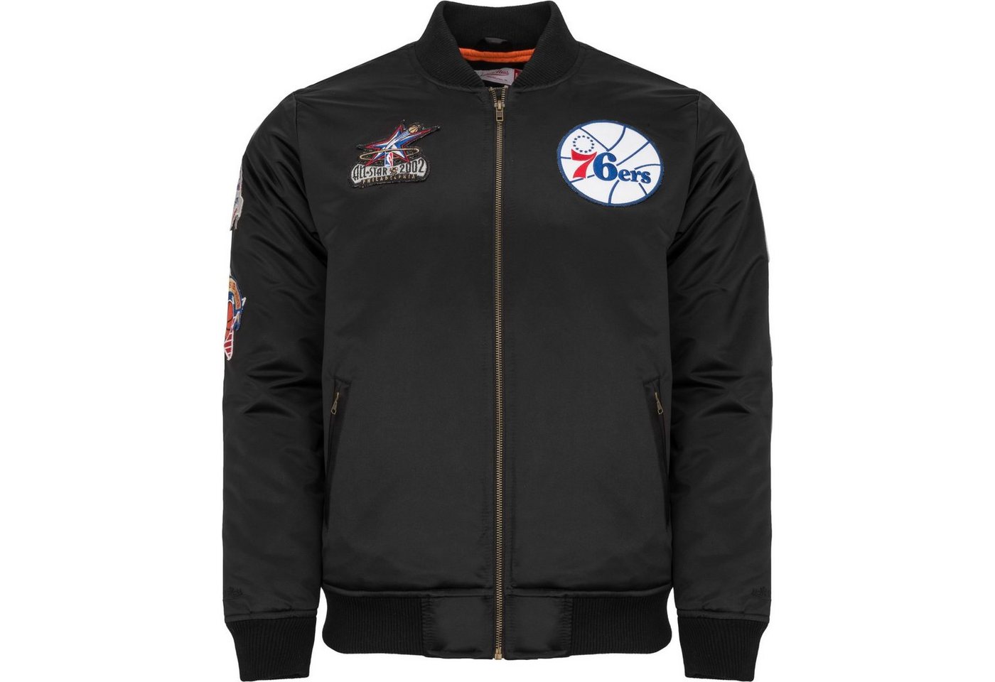 Mitchell & Ness Bomberjacke Satin PATCHES Philadelphia 76ers von Mitchell & Ness