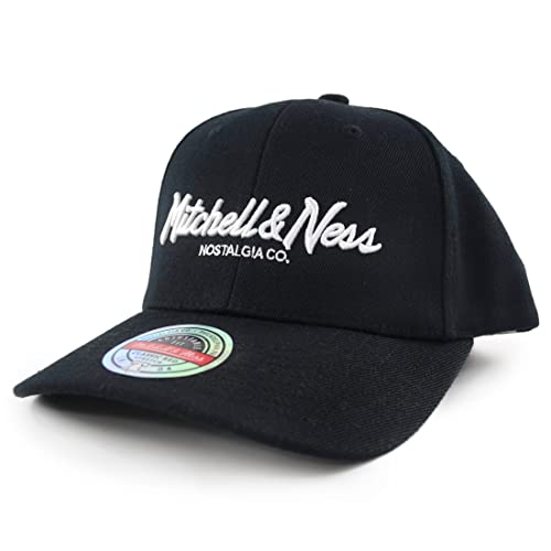 Mitchell & Ness Branded Pinscript Snapback Cap Black von Mitchell & Ness