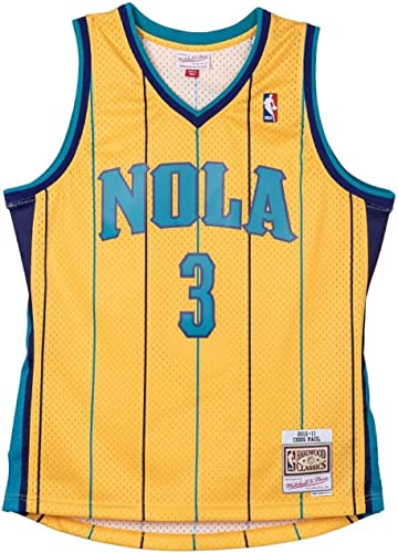 Mitchell & Ness Chris Paul #3 New Orleans Hornets 2010-11 Swingman NBA Trikot Gelb von Mitchell & Ness