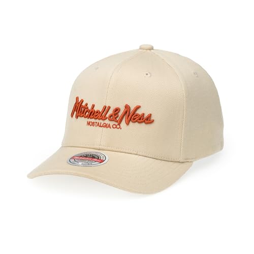 Mitchell & Ness Classic Red Pinscript Snapback, Beige/Orange von Mitchell & Ness