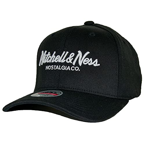 Mitchell & Ness Classic Red Pinscript Snapback, Black/White von Mitchell & Ness