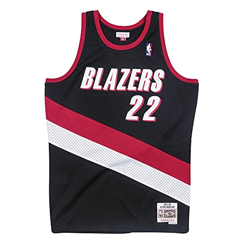 Mitchell & Ness Clyde Drexler #22 Portland Trail Blazers 1991-92 Swingman NBA Trikot Schwarz von Mitchell & Ness