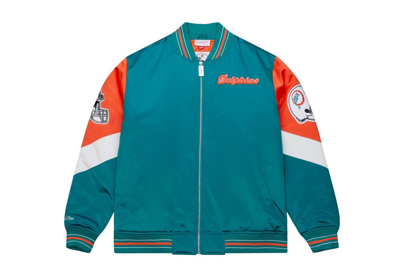 Mitchell & Ness Collegejacke Heavyweight Satin NFL Miami Dolphins von Mitchell & Ness
