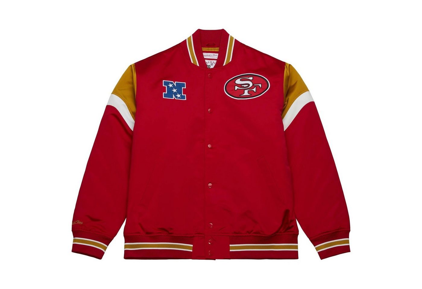 Mitchell & Ness Collegejacke Heavyweight Satin NFL San Francisco 49ers von Mitchell & Ness