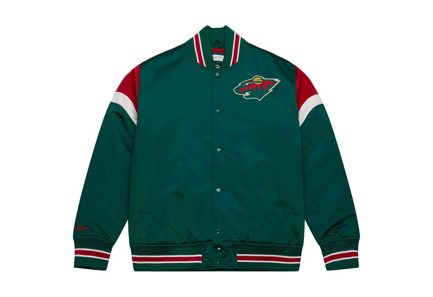 Mitchell & Ness Collegejacke Heavyweight Satin NHL Minnesota Wild von Mitchell & Ness