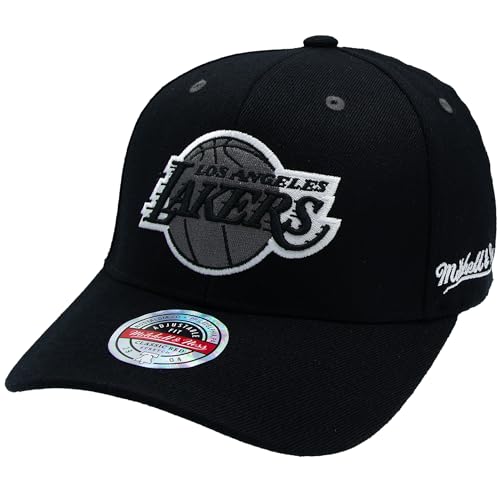 Mitchell & Ness Curved Classic Red Snapback - Eazy B&W, L.A. Lakers von Mitchell & Ness