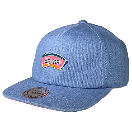 Mitchell & Ness Denim HWC Spurs Cap NBA-Cap Basecap Baseballcap Curved Brim Snapback San Antonio (One Size - Denim) von Mitchell & Ness