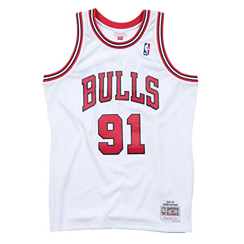 Mitchell and Ness M&N NBA Swingman Jersey 2.0 Chicago Bulls - D. Rodman, XXL, White von Mitchell & Ness