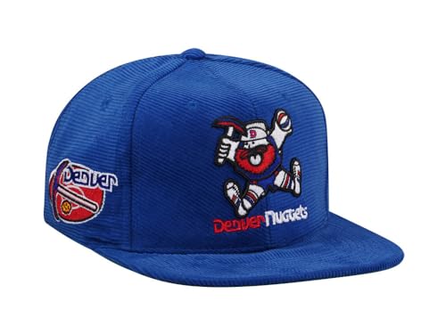 Mitchell & Ness Denver Nuggets Blue Cord Hardwood Classic Snapback Cap von Mitchell & Ness