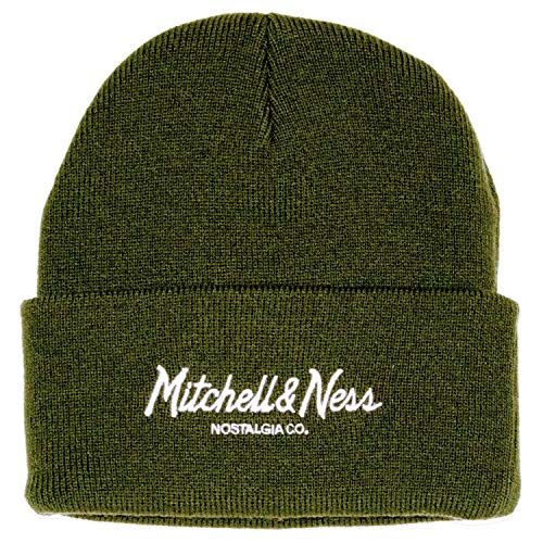 Mitchell & Ness Essential Pinscript Knitwear, Olive von Mitchell & Ness